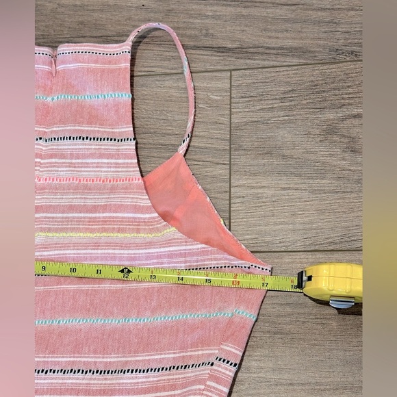 NWT! Parker Jay’s Sleeveless Fitted Ruffle Front Dress in Sunset Stripe Size 4 - Picture 7 of 12